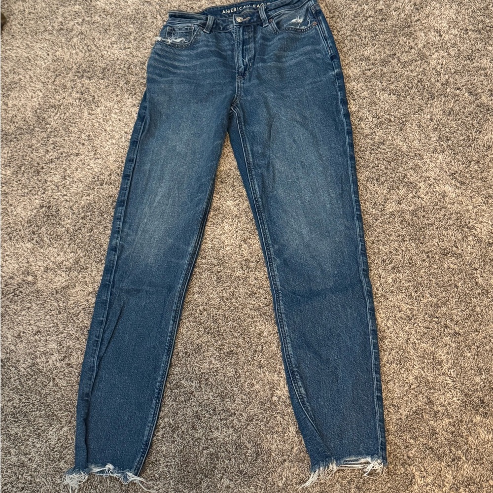 American Eagle Outfitters Women's Distressed Blue Skinny Jeans